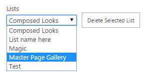 Select the list form the drop down 